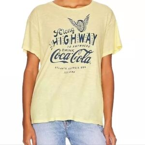 WILDFOX Coca Cola Light Yellow Graphic Tee
